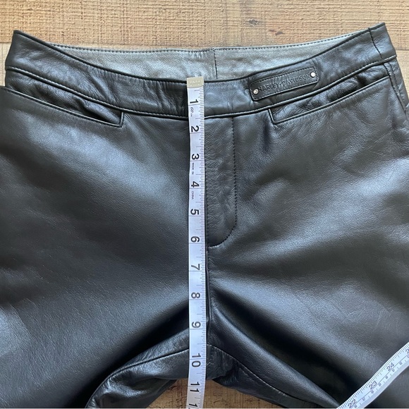 Harley-Davidson Mid-Rise Leather Riding Pants Straight Leg Black Womens Size 2 - Picture 6 of 10